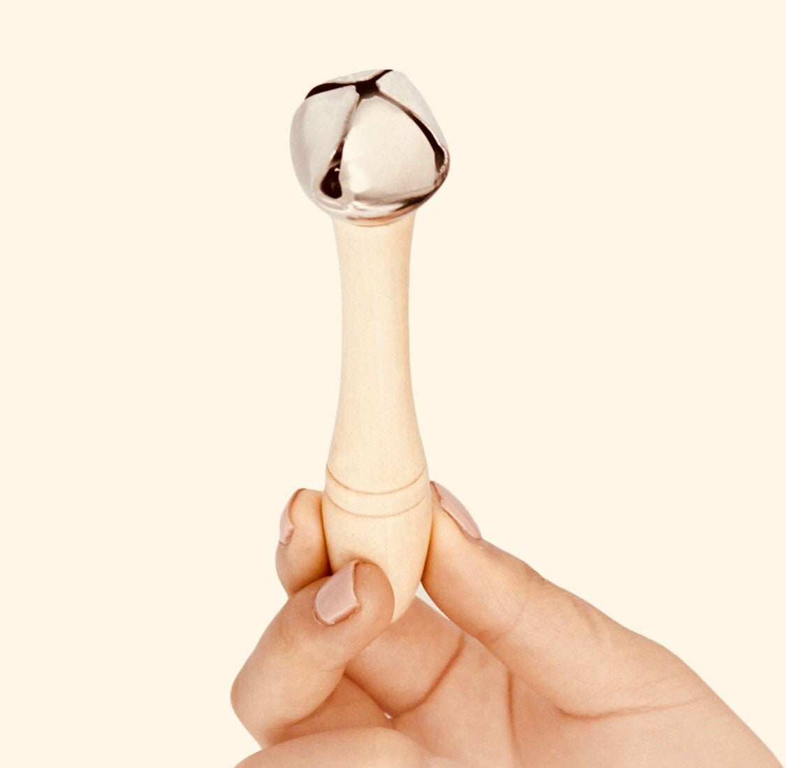 Classic handbell, ideal for classroom use, events, or traditional sound effects.