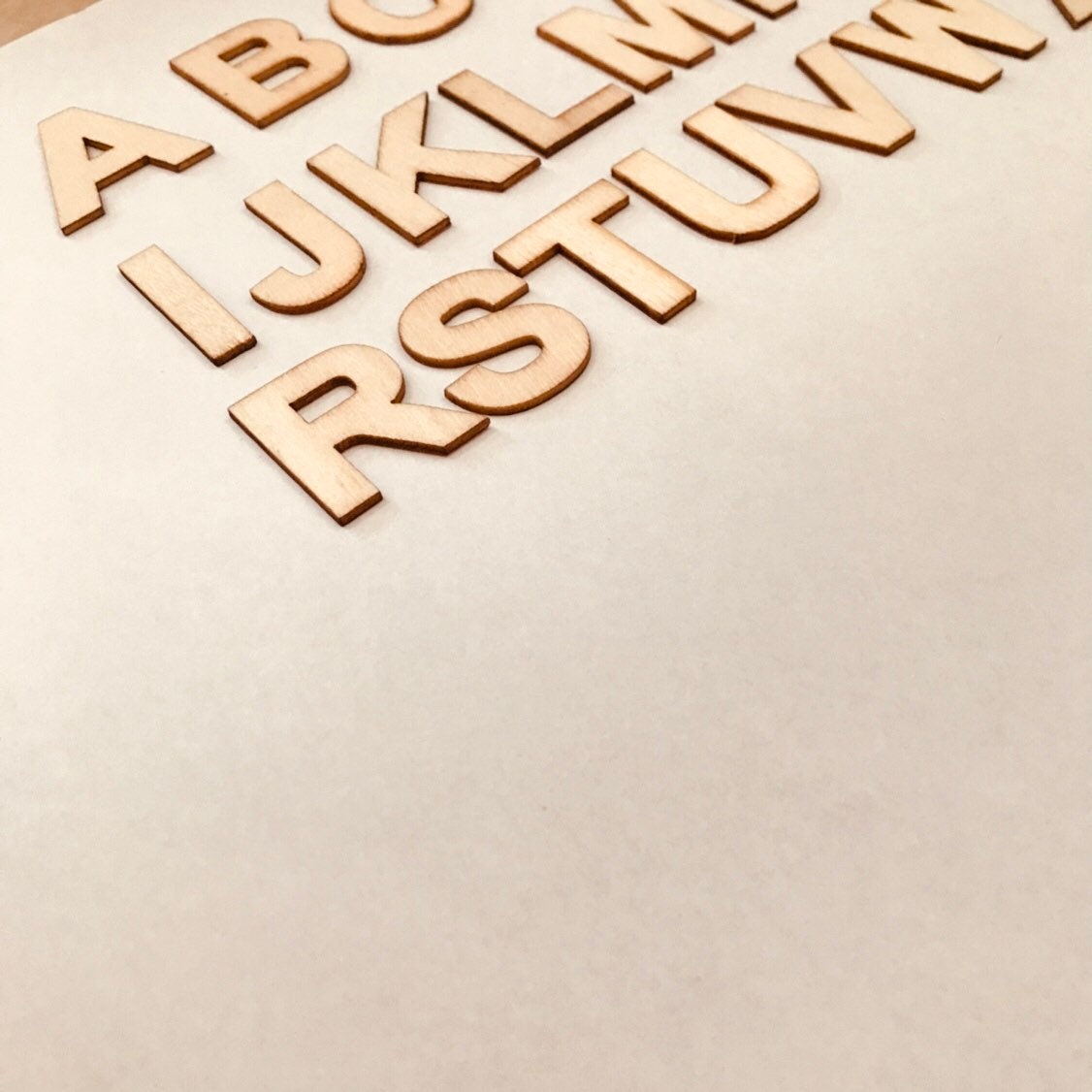 A-Z Wooden Alphabet Set: 26-piece wooden alphabet set for literacy and crafts.