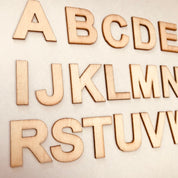 A-Z Wooden Alphabet Set: 26-piece wooden alphabet set for literacy and crafts.