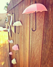 Miniature wall umbrella décor, perfect for fairy umbrellas or elf umbrella displays.