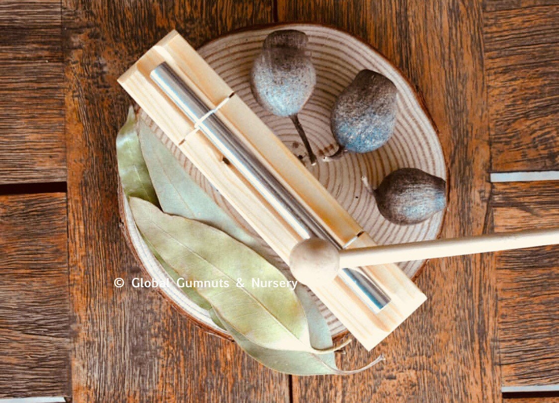 Percussion chime and drumstick, a fun musical instrument for all ages.
