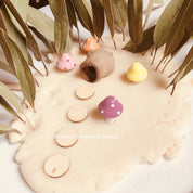 Small Gum leaves: Mini eucalyptus leaves for sensory and decorative use.