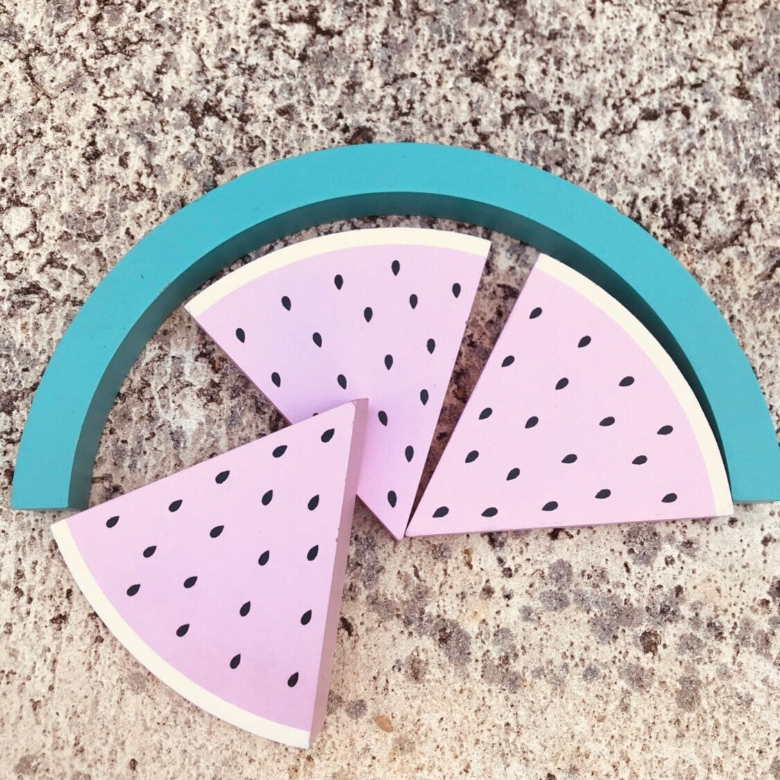 Watermelon puzzle, a fruity and educational toy.