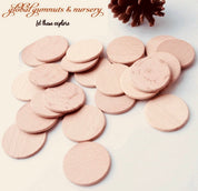 Smooth, unfinished 3.5cm round wooden discs for crafting, educational activities, or creative DIY projects.