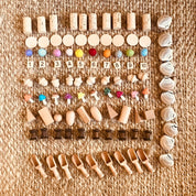 1-10 Wooden Number Tiles: Wooden tiles for number recognition and counting practice.