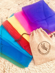 Individual Sensory Scarves: Play silks available individually in various colours for sensory play.
