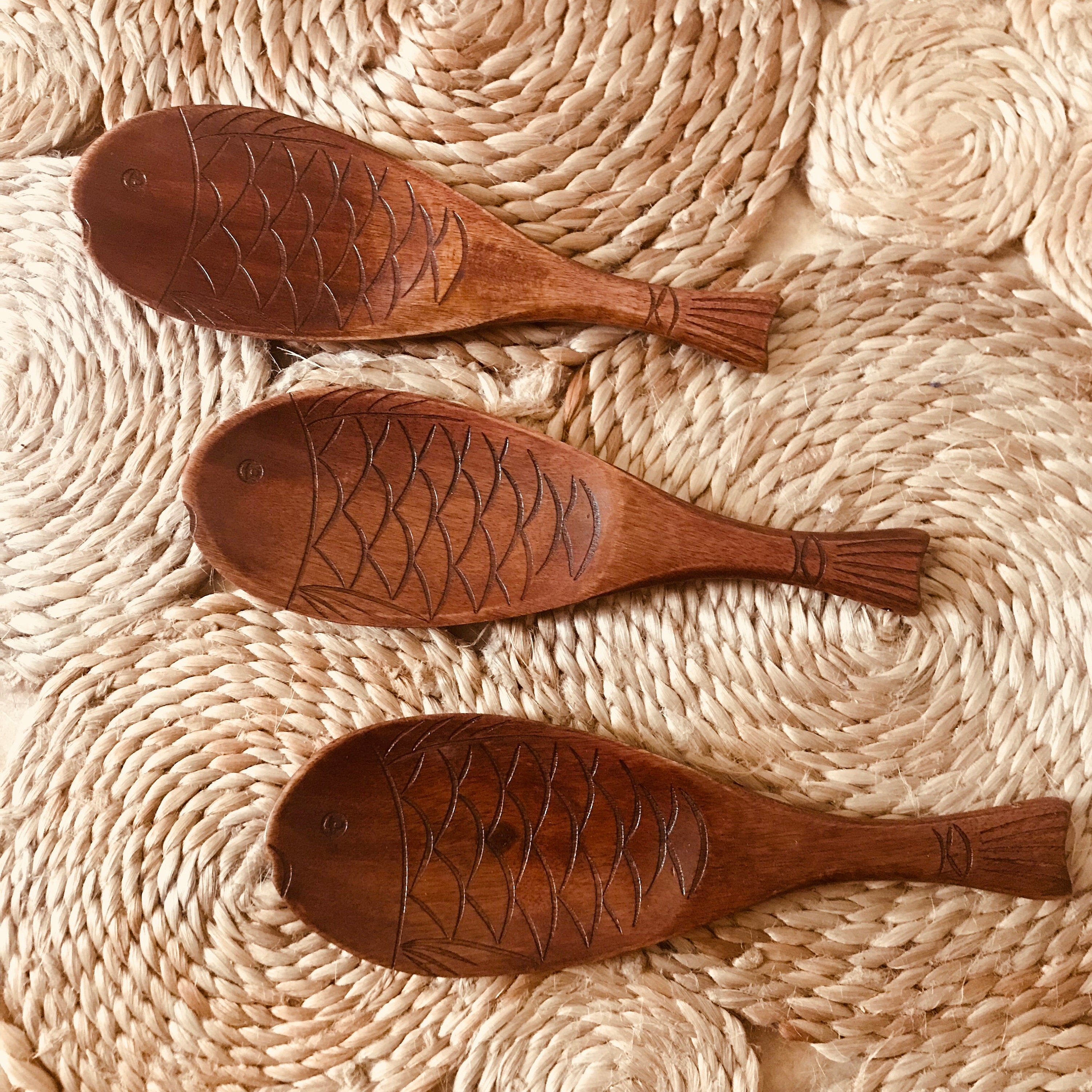 Wooden Fish Spoon: Sensory tool shaped like a fish for scooping and play.