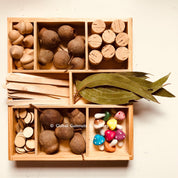Gum leaves & Eucalyptus Botanicals: Dried botanicals for sensory play and crafting.