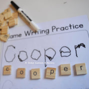 100 Lowercase Tiles: Wooden lowercase letter tiles for learning and activities.