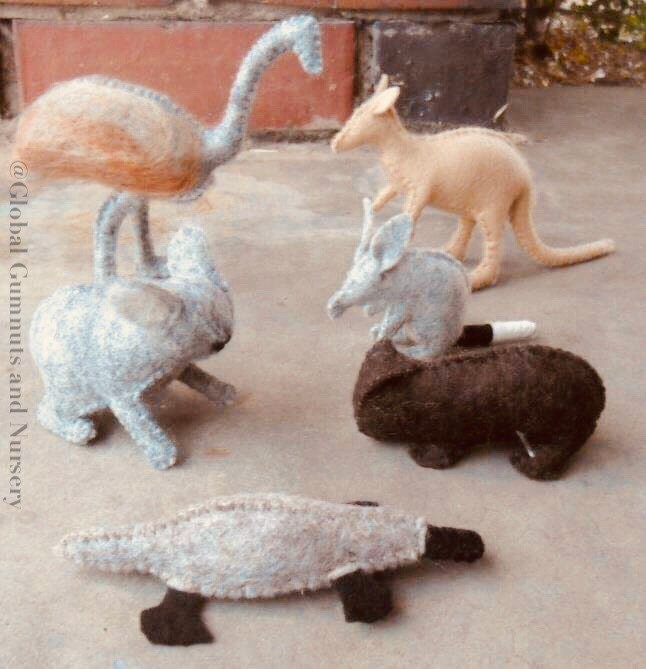 Handcrafted felt Australian animals available individually, perfect for imaginative play or as charming keepsakes.