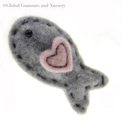 Wool and felt fish, a soft and playful crafting or learning resource.