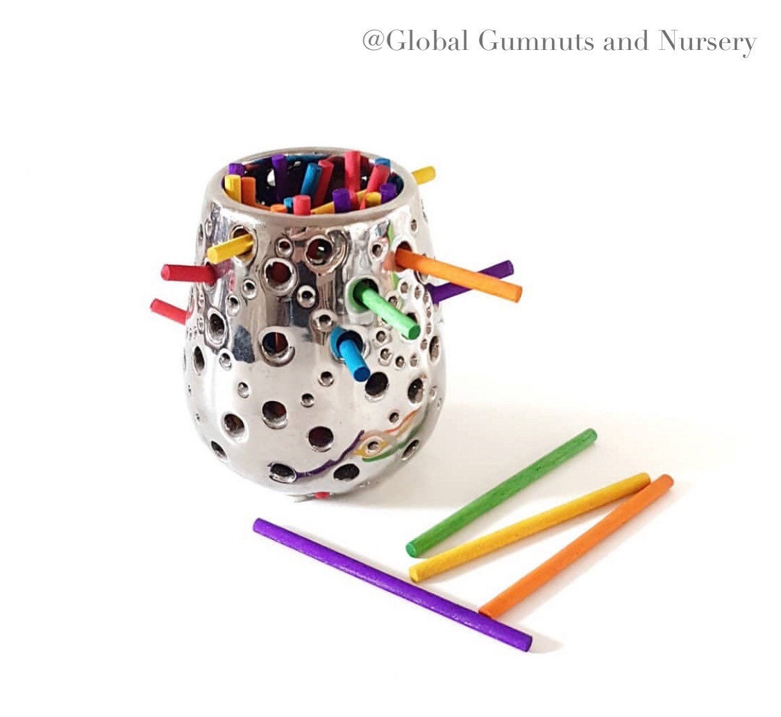 Mini Flower Display with Stand: Floral decor with a stand for small-world scenes and displays.