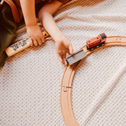 Personalized wooden train whistle, the Gumnut Express adventure whistle.