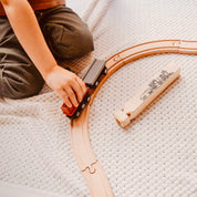Personalized wooden train whistle, the Gumnut Express adventure whistle.