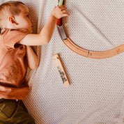 Personalized wooden train whistle, the Gumnut Express adventure whistle.