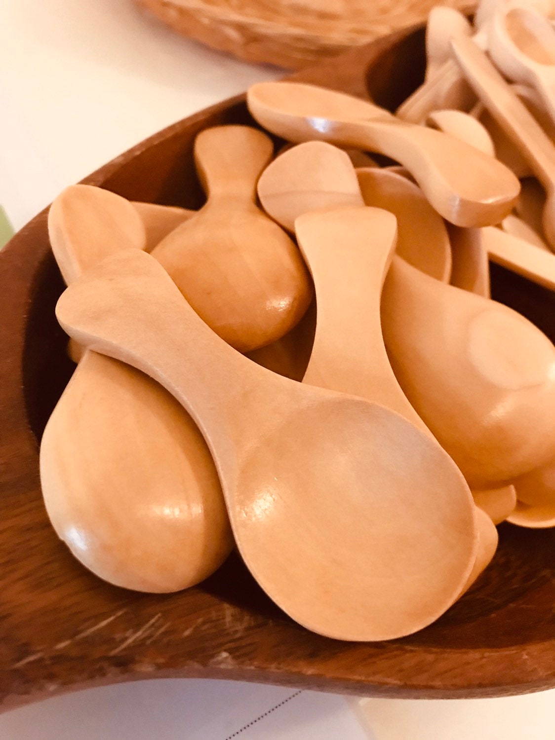Wooden Teaspoon Scoop: Mini wooden scoop for bath salts, loose parts, or crafts.