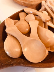 Wooden Teaspoon Scoop: Mini wooden scoop for bath salts, loose parts, or crafts.