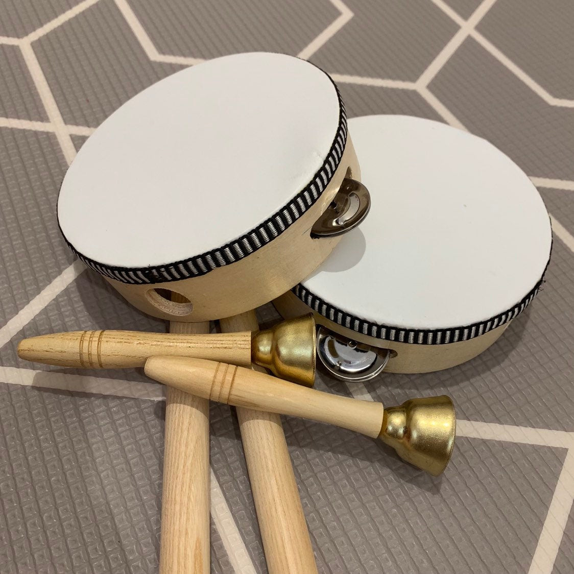 The Tex tambourine, a classic percussion instrument for fun or gifting.