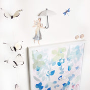Miniature wall umbrella décor, perfect for fairy umbrellas or elf umbrella displays.

