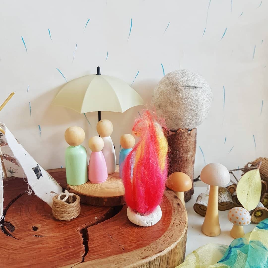 Miniature wall umbrella décor, perfect for fairy umbrellas or elf umbrella displays.