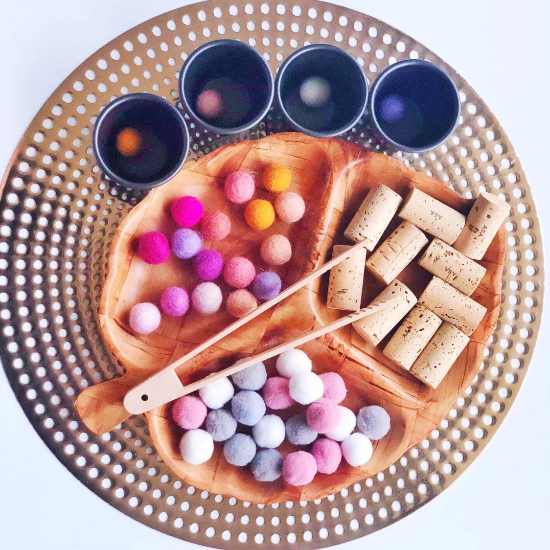Pure Wool Felt Balls: Soft felt balls in mixed colours for creative play and crafting.