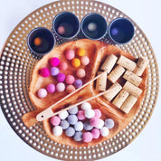 Pure Wool Felt Balls: Soft felt balls in mixed colours for creative play and crafting.