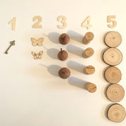 Wooden Number Set: 10-piece wooden number set for learning and crafting.