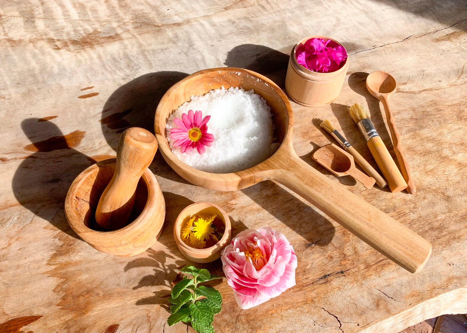 Natural Paint Brushes – Set of 3: Eco-friendly brushes for classroom art projects and crafts.