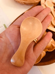 Wooden Teaspoon Scoop: Mini wooden scoop for bath salts, loose parts, or crafts.