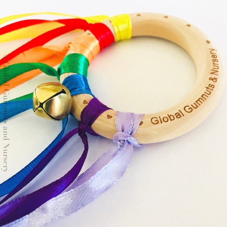 Ribbon Dancing Bells: Colourful musical chimes with ribbons for creative dance and play.