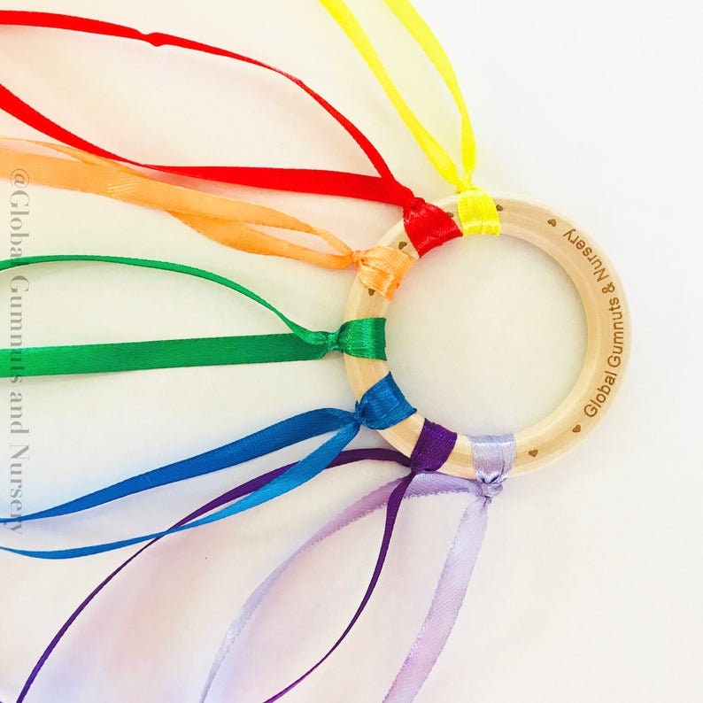 Ribbon Dancing Bells: Colourful musical chimes with ribbons for creative dance and play.
