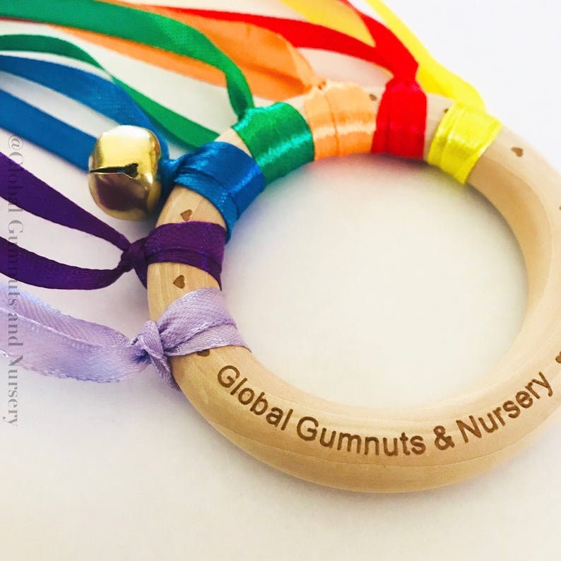 Ribbon Dancing Bells: Colourful musical chimes with ribbons for creative dance and play.