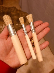 Natural Paint Brushes – Set of 3: Eco-friendly brushes for classroom art projects and crafts.