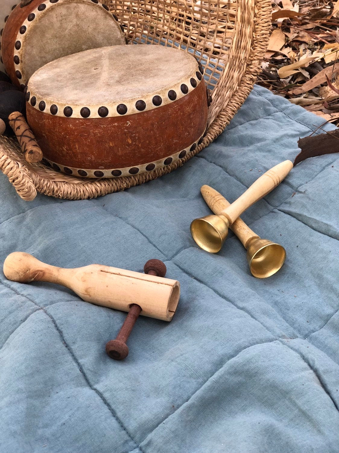 Twin bell set, a charming addition to your percussion collection.