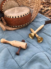 Twin bell set, a charming addition to your percussion collection.