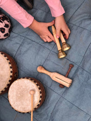 Twin bell set, a charming addition to your percussion collection.