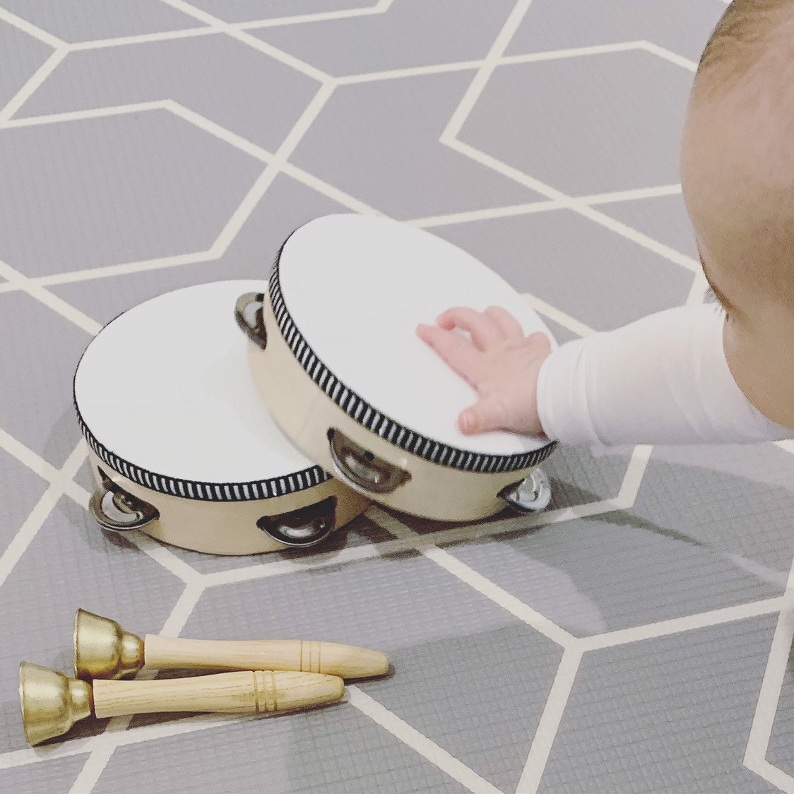 The Tex tambourine, a classic percussion instrument for fun or gifting.