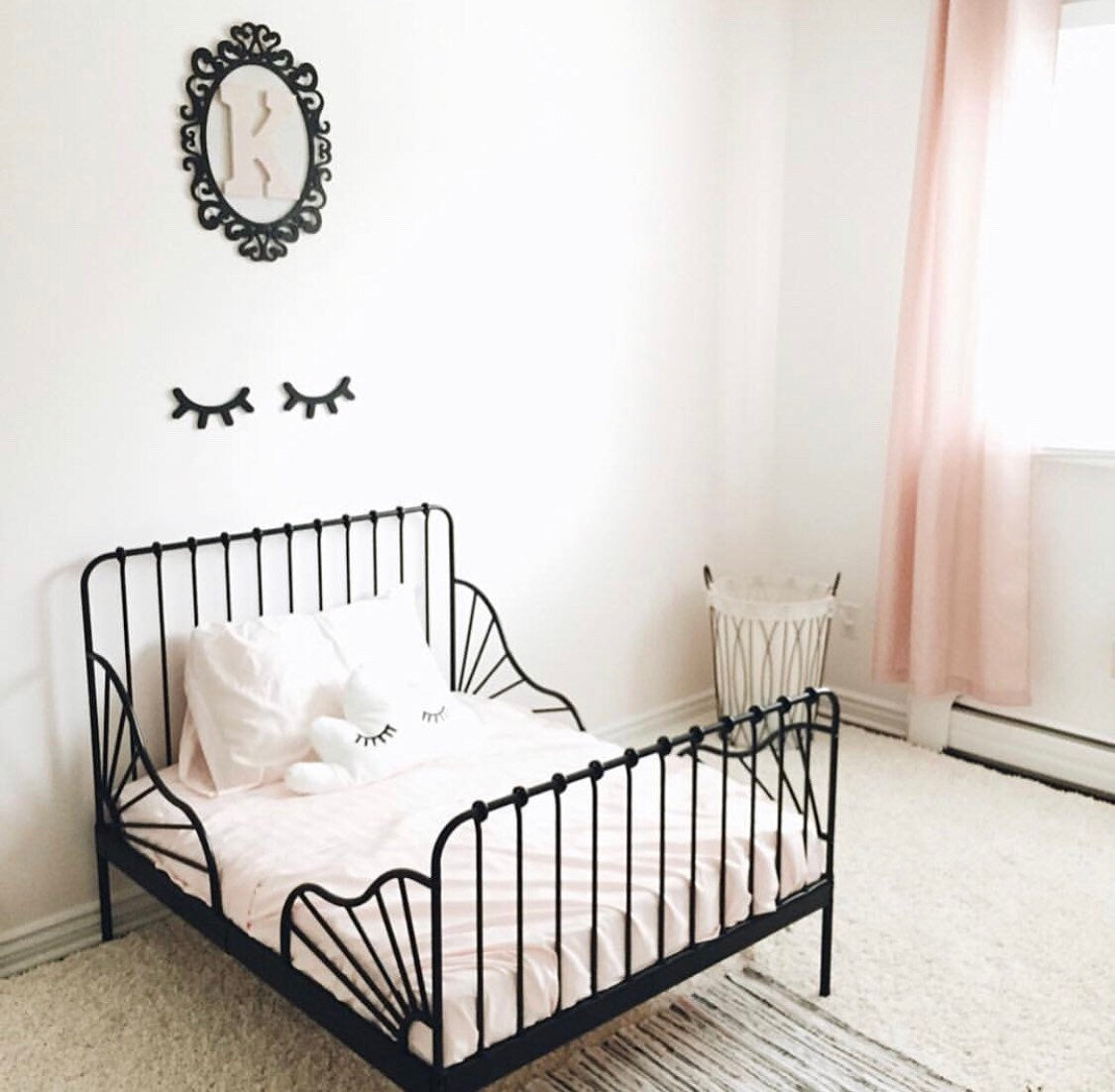 Sleepy eyes decor, a whimsical touch for nursery or kids' rooms.
