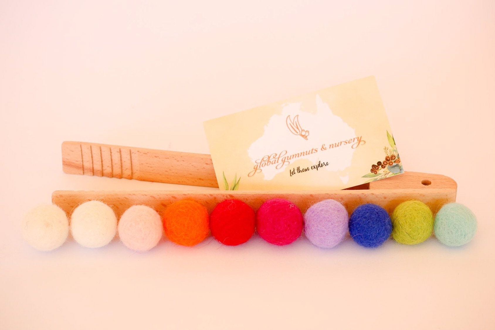Pure Wool Felt Balls: Soft felt balls in mixed colours for creative play and crafting.