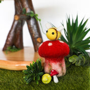 Natural Wooden Bee Hive: Small, handmade beehive for small world play and crafts.