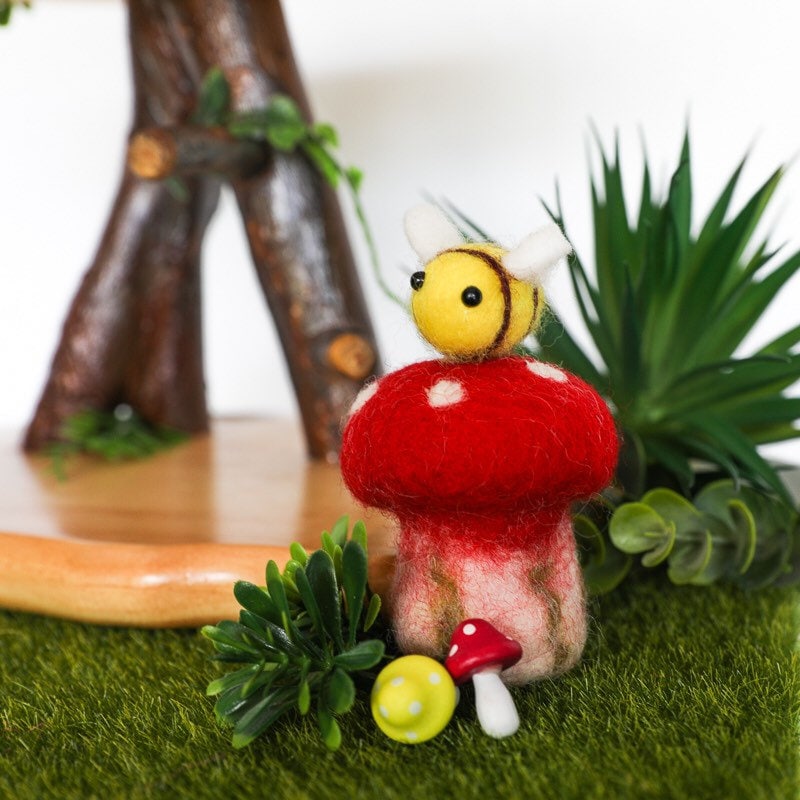 Natural Wooden Bee Hive: Small, handmade beehive for small world play and crafts.