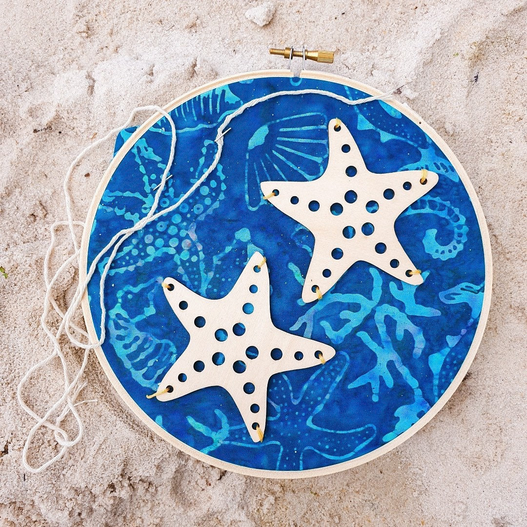 Starfish wooden sets, a beach-themed addition to decor or play.