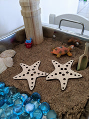Starfish wooden sets, a beach-themed addition to decor or play.