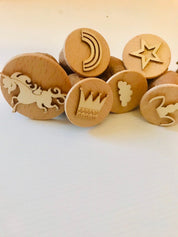 Unicorn Adventures Gumnut Stamps: Eight-piece unicorn-themed stamp set.