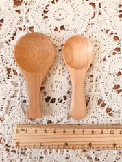 Wooden Teaspoon Scoop: Mini wooden scoop for bath salts, loose parts, or crafts.