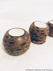 Banksia Tea Light Candle: Candle holder made from a natural Banksia seed pod.