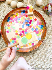 Rectangle magnetic wand, a natural wooden educational tool.