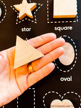 Juego de formas de madera gruesas - 6 formas