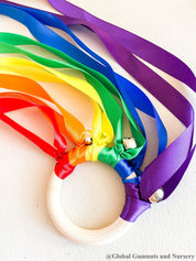 Ribbon Dancing Bells: Colourful musical chimes with ribbons for creative dance and play.