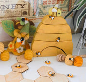 Mini Wooden Bees: Small wooden bee figurines for creative play.